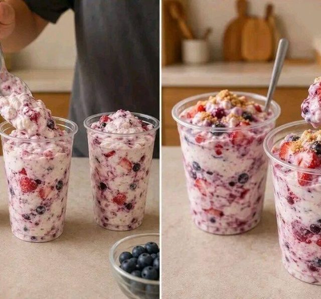 No-Bake Mixed Berry Cheesecake Fluff