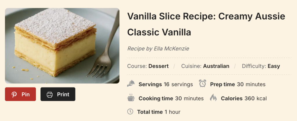 classic vanilla slice