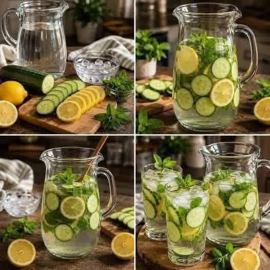 Cucumber lemon water