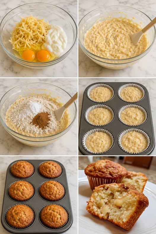 Fluffy Apple Yogurt Muffins