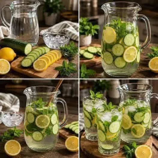 Cucumber lemon water